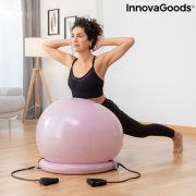 gym ball con anello di stabilità e fasce di resistenza ashtanball innovagoods